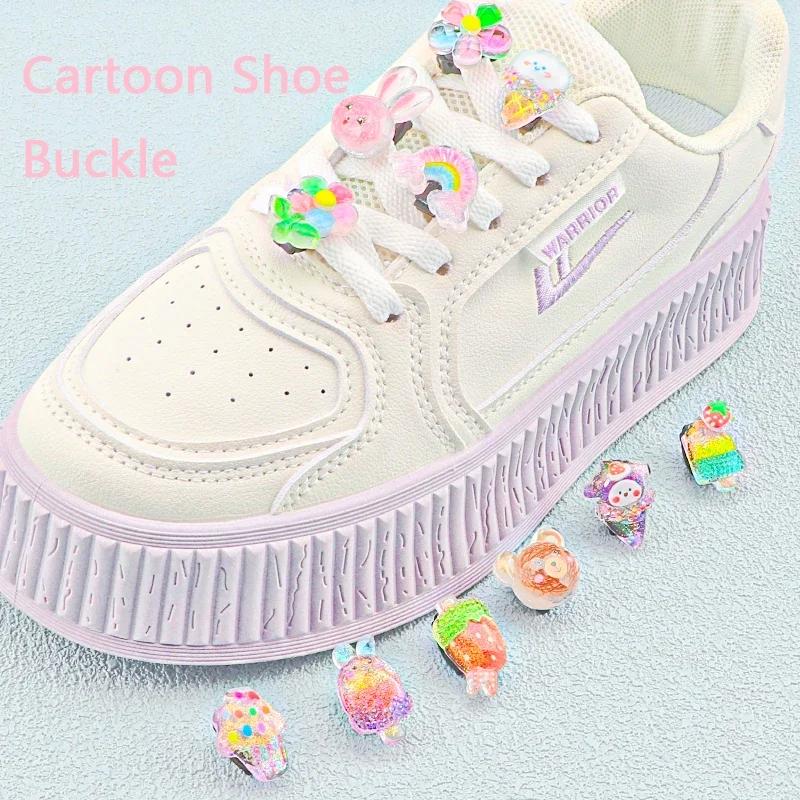 1 Stück Bling Glitzer Prinzessin Eis Regenbogen Schuhschnalle Schnürsenkel Dekoclip Kinder Abnehmbare Schuhanhänger Dekorationen