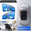 Children's Car Sunshade: Heat-Blocking, Retractable Magnetic Curtain with Cartoon Design for Baby Privacy