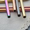 Colorful Stainless Steel Drinking Straws Straight and Bent Reusable Filter With Brush DIY Tea Coffee Tools Party Bar Accessories