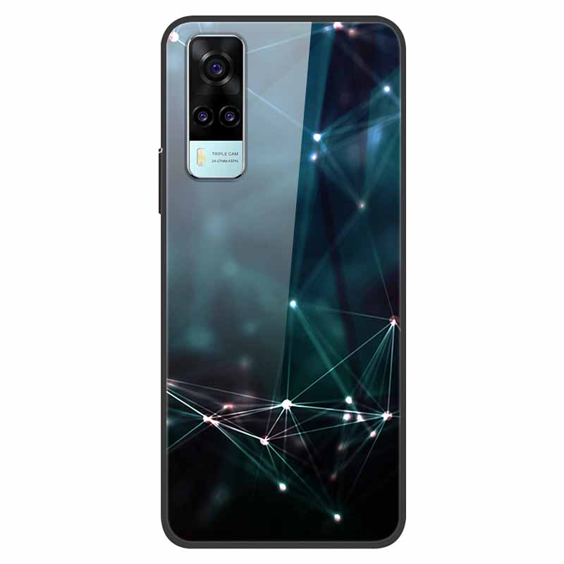 Luxury Cover Case for vivo Y53S 4G Tempered Glass Cover for Vivo Y31 VivoY31 2021 Y51 2020 Phone Case for Vivo V2036 Y53S Coque