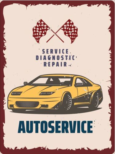 

Metal plaque vintage retro style Autoservice Classic tin door sign Man CaveAluminum 20x30cm（7.8x11.8inch）