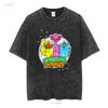 Monster Munch Black D T Shirt Mens Vintage Washed Unisex Soft Homme Fashion Breathable Top For Everyday Wear Stretched