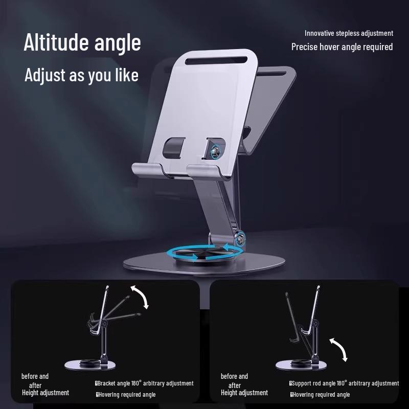 Rotatable Foldable Desktop Phone & Tablet Holder for Live Videos
