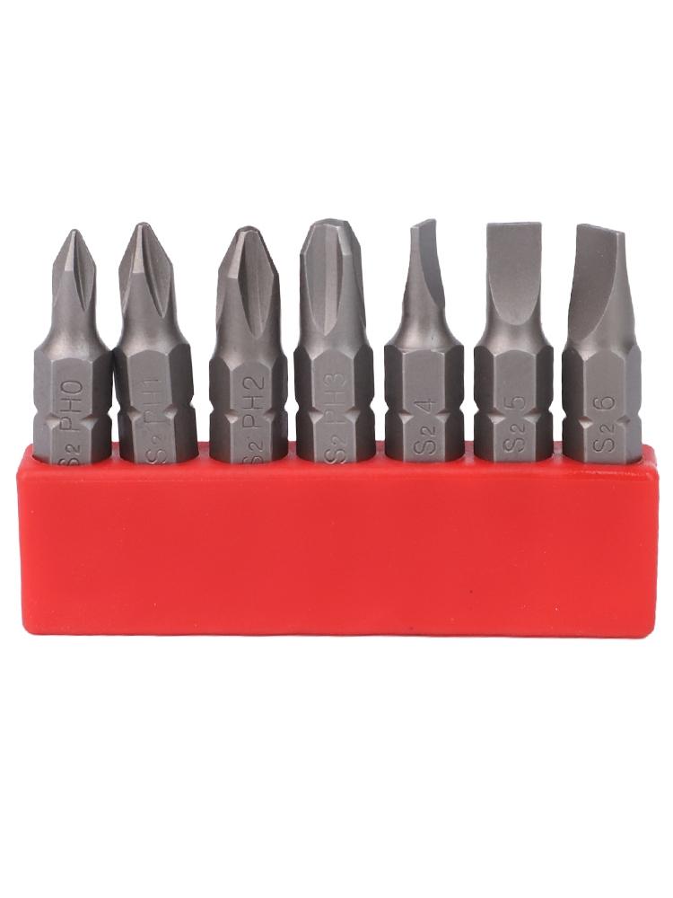 Ergonomic 6 35mm Manual Screwdriver with Aluminum Handle and Hex Bits