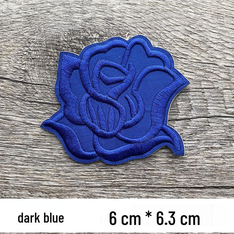 Self-Adhesive Rose Embroidery Patch for Mending, Repairing, Décor, and Versatile Applications.