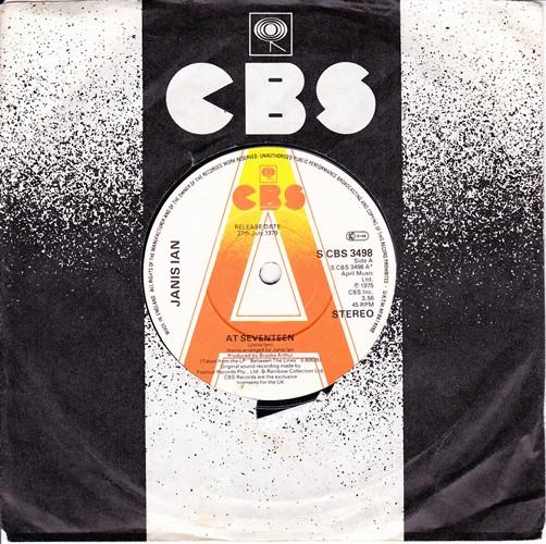 

7inch Record JANIS IAN At Seventeen SCBS3498PROMO CBS 1979 UK CountryFolk Used