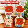 Mini Standing Calendar Appl Shape Desktop Calendar New 2027 Desk Calendar  School Supplies