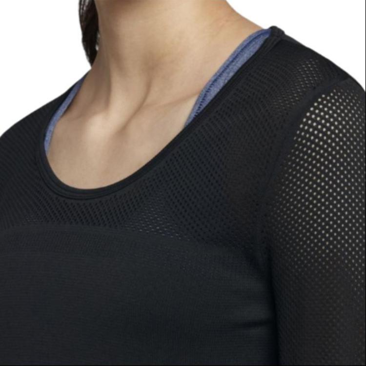 Nike Logo Print Round Neck Pullover Casual Sports Breathable Quick-Dry Long Sleeve T-Shirt Women Tops Black BQ9554-010