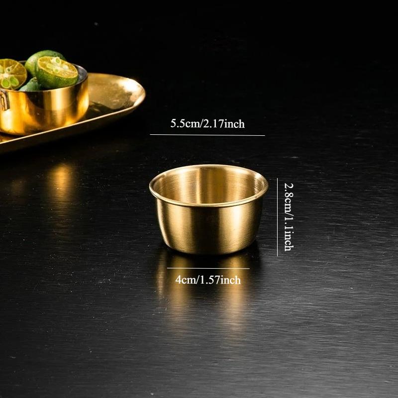 304 Nerezová malá miska na koření Kuchyňský šálek na omáčky Mísa na namáčení kečupu Talíře na chuťovky Sushi ocet Sojová miska