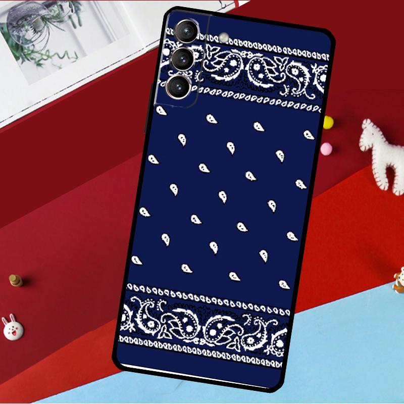 

Blue Bandana Paisley Funda For Samsung Galaxy S26 Ultra S24 S22 S23 S25 Plus S20 S21 FE S9 S10 S25 FE Phone Case Galaxy S20
