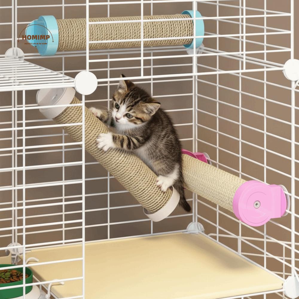 Cage Mounted Cat Scratching Post Replaceable Non-Debris Hanging Cage Scratcher Scratch Resistant Non-Shedding