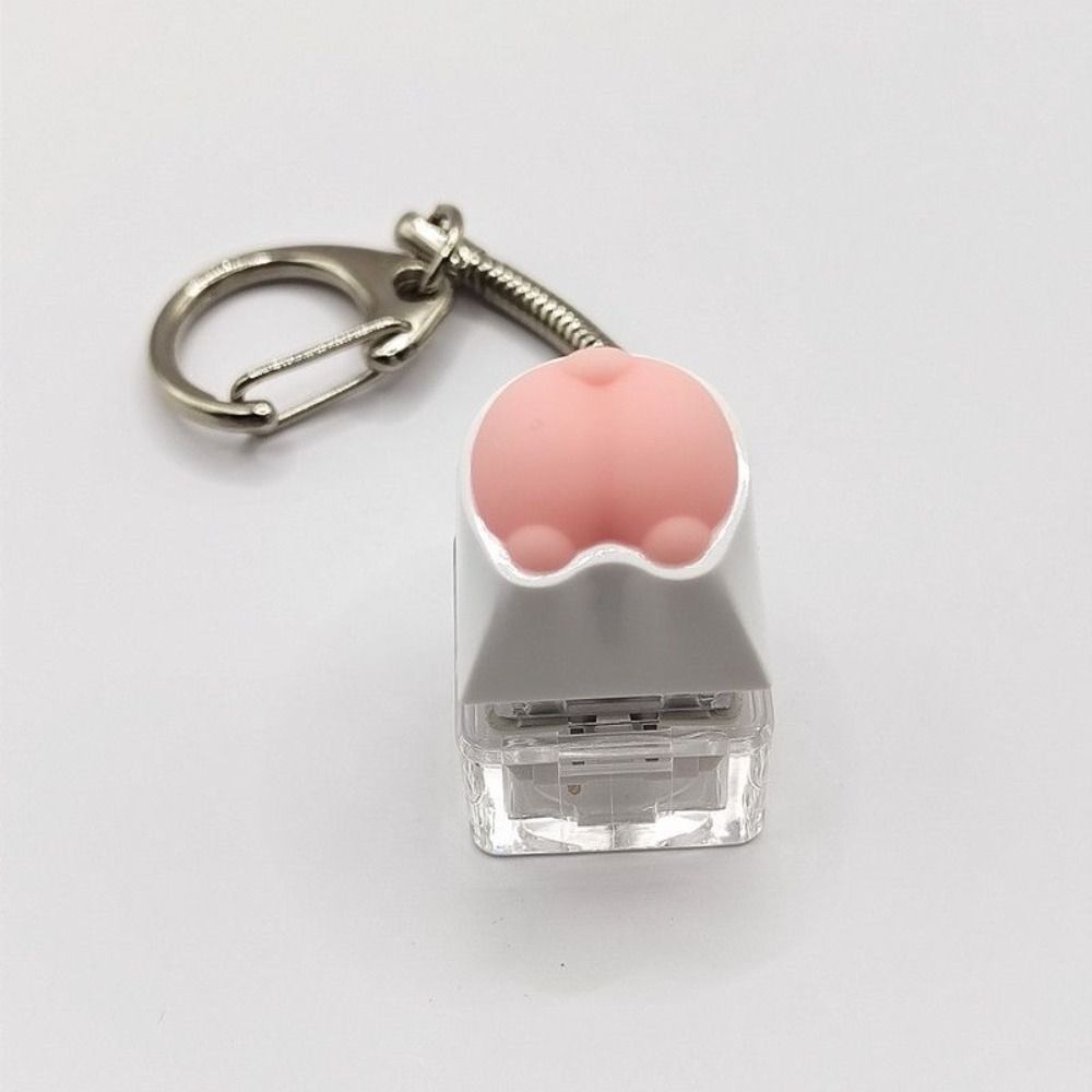 Cat Paws Corgi Buttock Pink Cat Claw Keycap Key Chain  Mechanical Keyboard