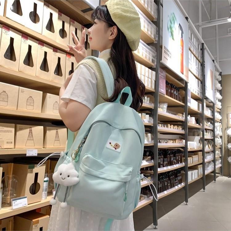 Schoolbag Japanese ins Wind Soft Girl Mini Cute Simple Versatile Shoulder Junior High School Student Lightweight Travel School Bag Backpack