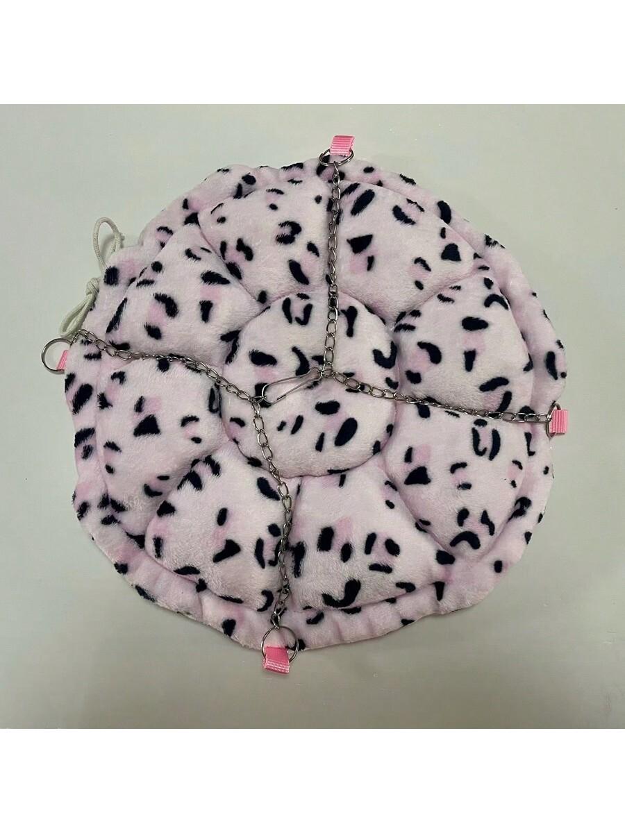 

Pet Hammock Soft Plush Hanging Bed 35cm Leopard Print Pet Bed for Hamster Chinchilla Rabbit Small Animals Comfortable Pet Restin Onesize 1PCS рожевий