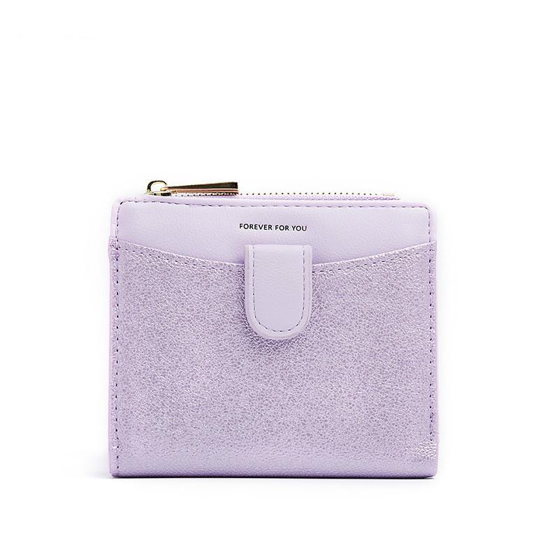 

Многофункциональный короткий кошелек для кредитных карт с блестками, тройной кошелек, сумка для денег, клатч с блестками и блестками фиолетовый