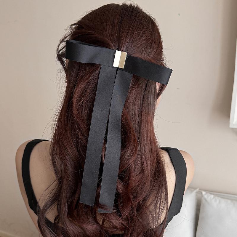 Magnetické sponky do vlasů s mašlí Dlouhé stuhy Neviditelné držení Husté vlasy Elegantní vlasové doplňky Dámské