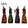 Spooky Halloween Party Decoration Autumn Witch Figurine, Fall Tabletop Statue with Leaf Harvest Home Decor Gown, Seasonal Resin for Mantel Shelf