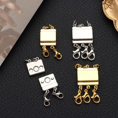 Gold Silver Color Layering Magnetic Necklace Clasp Magnetic Necklace Connector for Layered Bracelet Necklace DIY Jewelry