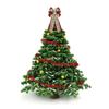 Traditional Christmas Tree Top Large Bow Multi Color Outdoor Indoor Decorations