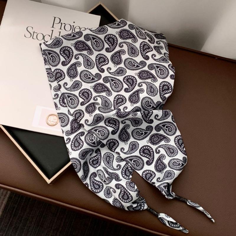 

Треугольный шарф, завязанный на талии, шелковый шарф с новым рисунком «пшеничное ухо» и «цветок кешью», головной платок, обернутый бусинами, маленький шарф-платок.