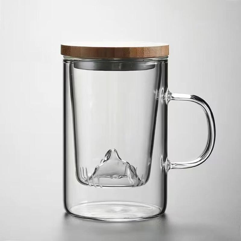 ZISIZ Mountain View Glass Tea Infuser Bottle