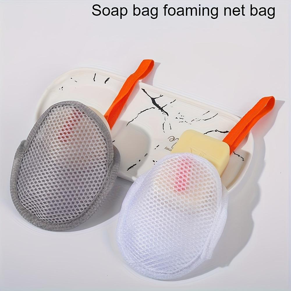 1pc Soap Net Bag | Double-Sided Soap Foam Net for Bathing, Scrubbing, and Cleansing with Acetate Material