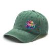 Colorful Flower Print Snapback Baseball Hat, Dad Hat Casual Slouchy Inelastic Lightweight Adjustable Sun Hat