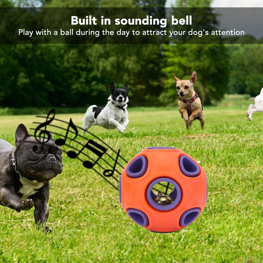 Dog Toy   Bite Resistant   Rubber Interactive Pet Food Dispensing Toy   with   Sound for Dogs Cats