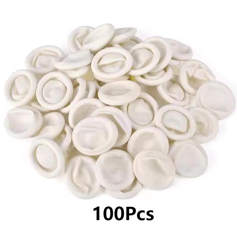 20/100PCS Anti-static Latex Finger Cots, Non-slip Disposable Rubber Fingertip Protectors for Industrial Use