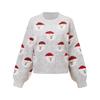 Cute Christmas Old Man Head Knit Pullover Sweater - 2026 Fashion