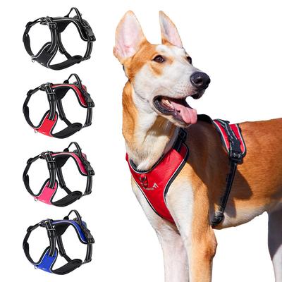 Dogs Harness Vest Reflective Nylon Dog Harness with Handle for Small Medium Dogs French Bulldog Walking Pet Supplies Harnesses