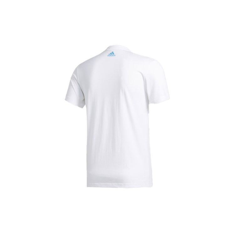 Adidas Round Neck Logo Print Short Sleeve T-Shirt Men Tops White FM7528