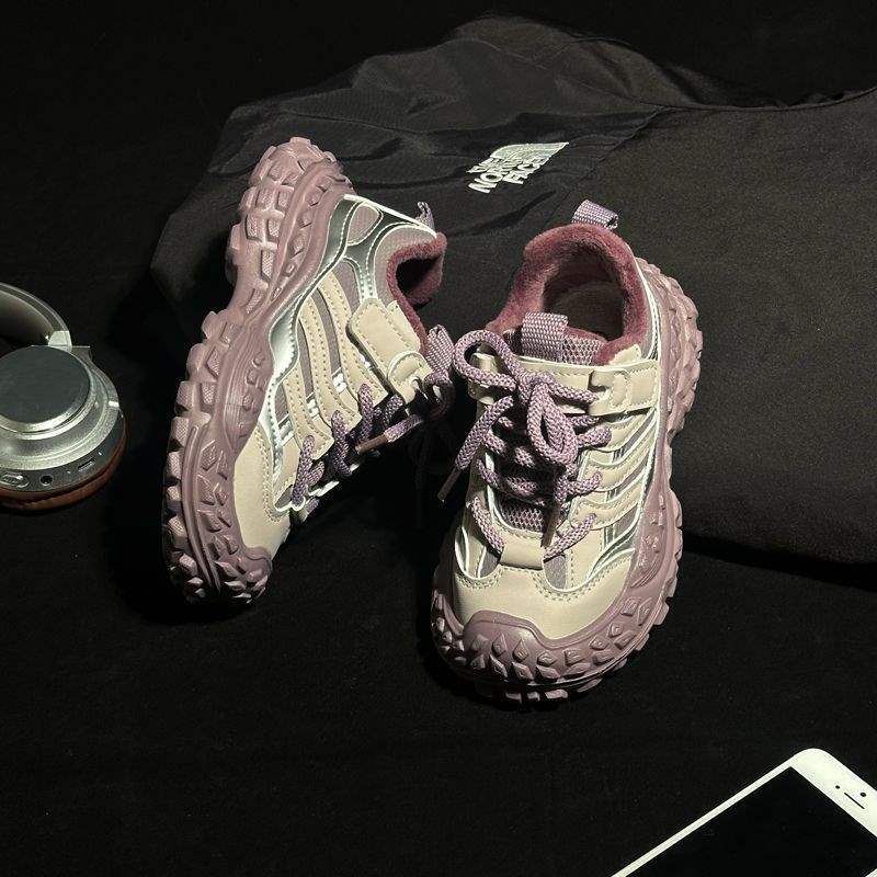 

Boys shoes two cotton 2025 winter new children s sports shoes soft sole light girls autumn and winter velvet cotton shoes 38 yards inner length 23.5cm