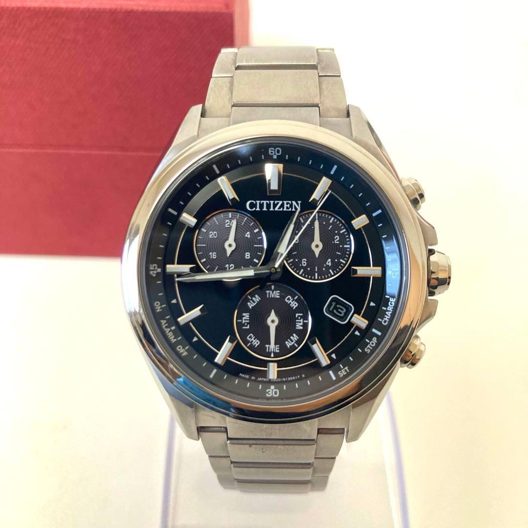 Б/у Citizen Atessa Eco-Drive Хронограф Титан