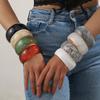 Übertriebene Große Harz Acryl Armreifen für Frauen am Handgelenk Boho Bunt Klobige Runde Charms Armbänder Paar Schmuck Steampunk Geschenk