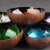 Splash Ink Coconut Shell Candy Storage Bowl Container Desk Ornament Home Decor