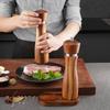 Acacia Wood Pepper and Sea Salt Grinder Set with Ceramic Core and Steel Ring