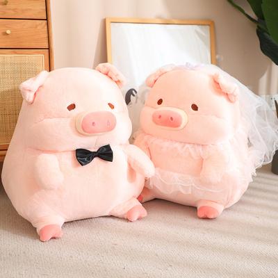 Cartoon Chubby Couple Pig Plush Toy Kawaii Stuffed Animals Wedding Suit Piggy Plushies Throw Pillow Doll Soft Toys Home Decor