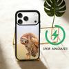 Cute Owl  Phone Case For iPhone 17 16 15 14 13 12  Pro Max Plus for Magsafe Mirror Wireless Magnetic Cover