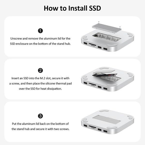 MC25H Silver Mini: 1 pc Aluminum Alloy for Macmini M4