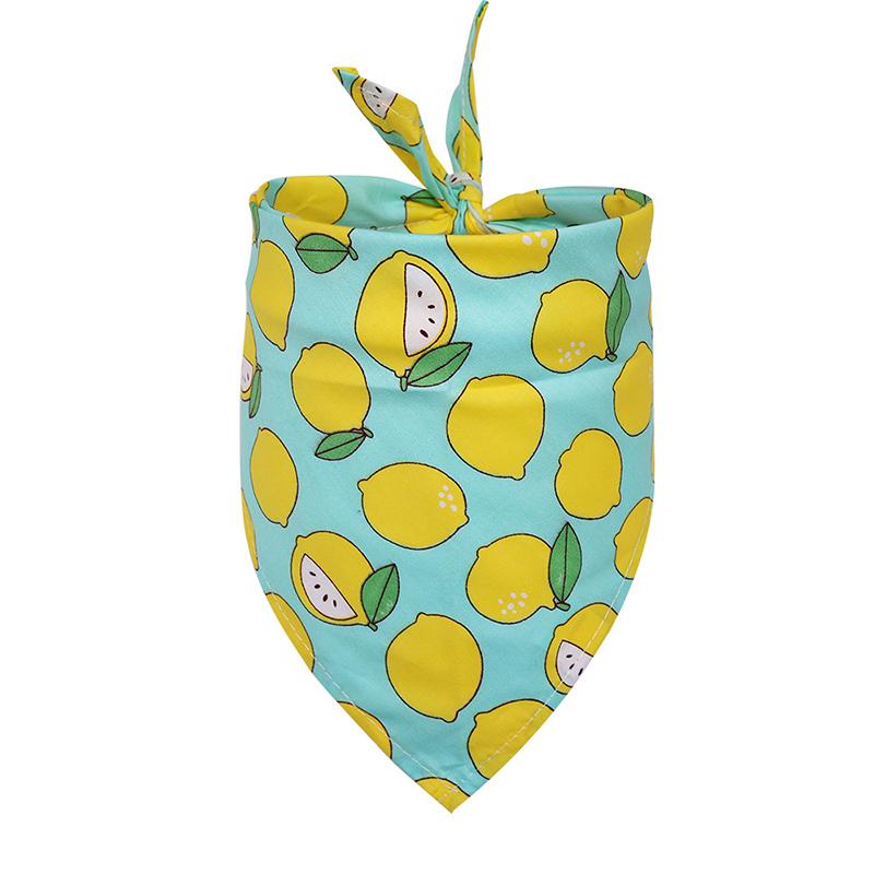

Cotton Pet Bandana for Dogs Cats Summer Thin Dog Triangular Bandage Scarf Golden Retriever Bibs mascotas Grooming Accessories S-40x28x28cm лимон