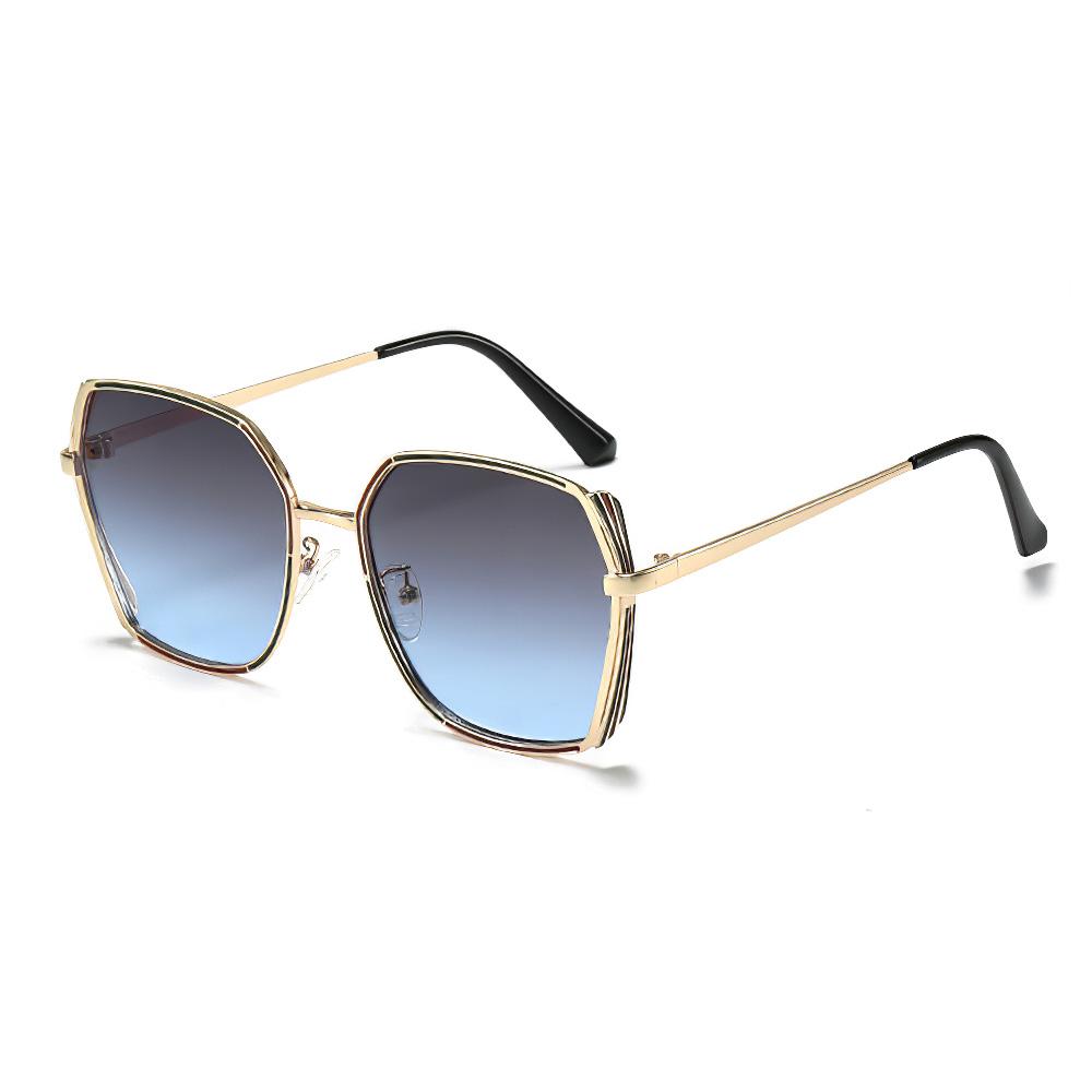 

Sunglasses for Female Fashionable and Minimalist Frame with Gradient Lenses Sunglasses with Alloy Metal Eyeglass Legs Streamlined Frame