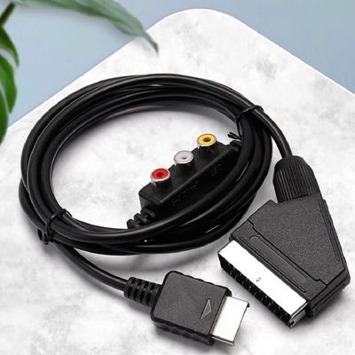1.8M 2 In 1 RGB AV RCA Output Cable Cord For Sega Dreamcast SCART Plug Adapter
