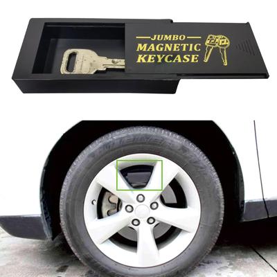 Magnetischer schwarzer Schlüsselsafe Autoschlüsselhalter Versteckte Aufbewahrungsboxen für Wohnzimmer Zuhause Schmuck Geld Geheimbox