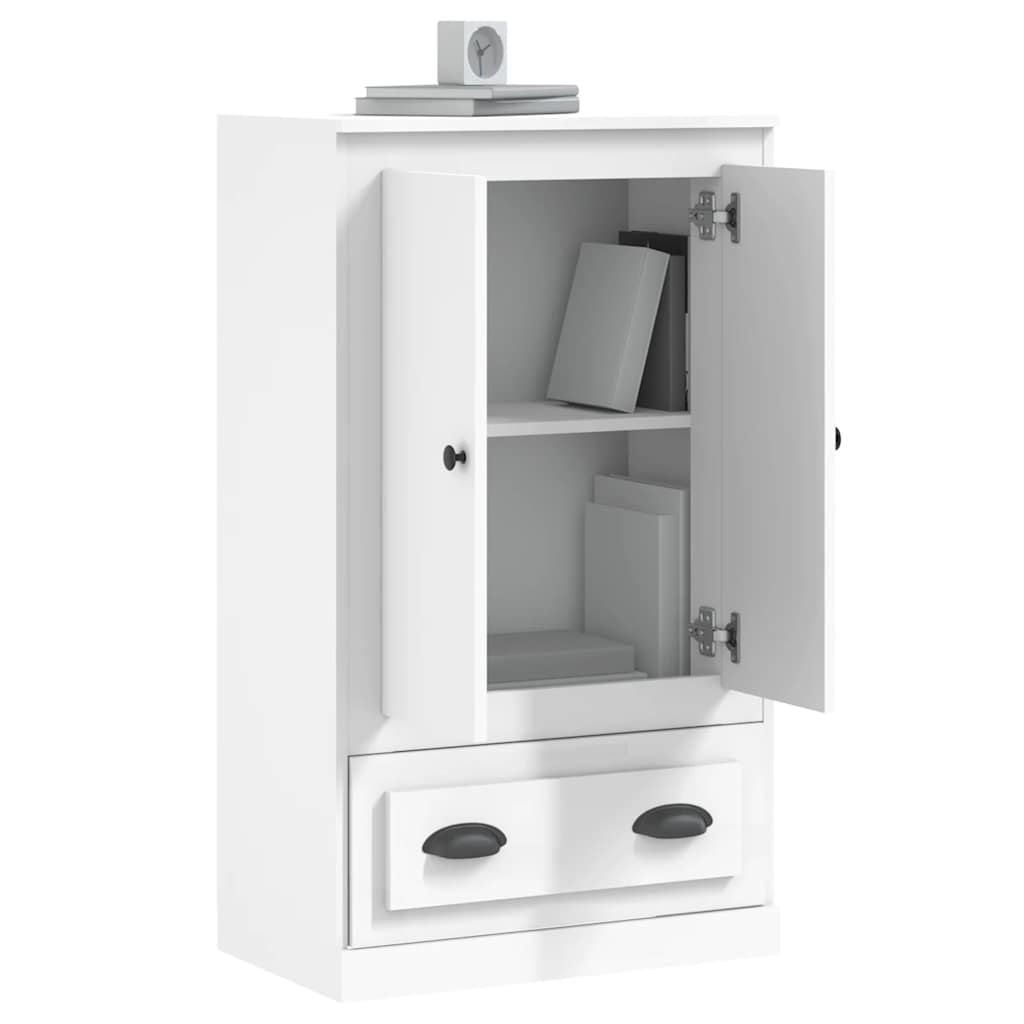 Vidaxl Kredens, Biały, 60X35,5X103,5 Cm, Materiał Drewnopochodny