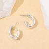 European and American irregular earrings geometric stainless steel personalized fashion stud earrings K gold titanium steel irregular light luxury