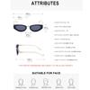 Vintage Y2K Cat Eye Sunglasses Women Men Luxury Designer Metal Punk UV400 Driving Shades