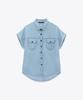 MARIE CLAIRE Denim Out-Pocket Roll-Up Shirt (Mafbsh21Mlb)