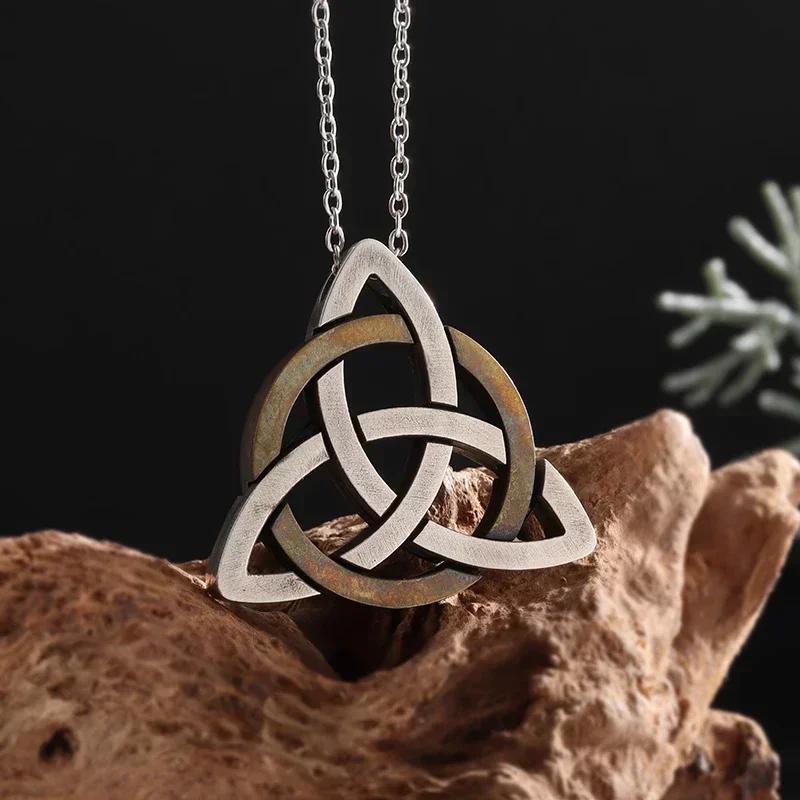 Retro Domineering Ouroboros Wrapped Around The Tree of Life Pendant Necklace Men's Personalized Punk Cool Casual Jewelry Gift