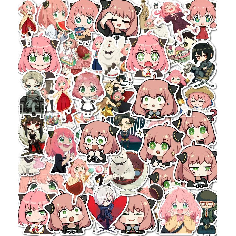 

Stickers Spy X Family manga sticker pack stickers set 50 pcs 5 різнокольоровий